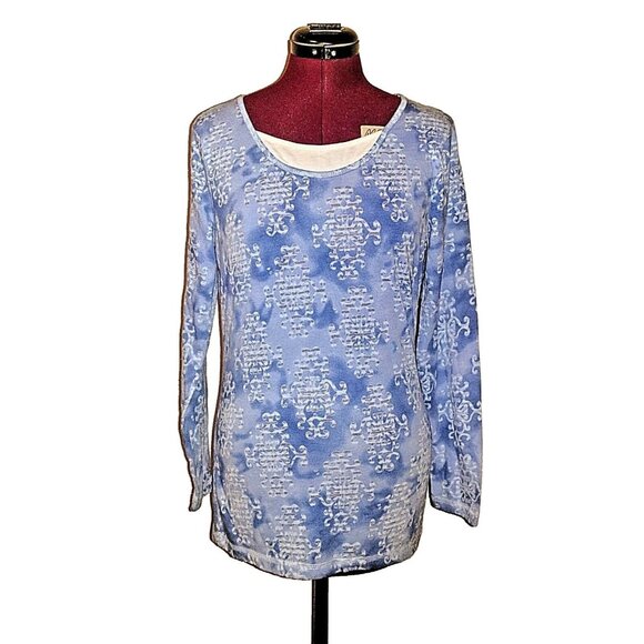 Danskin Now Top Multicolor Women Size Medium  Cotton Blend Long Sleeve - Picture 1 of 7